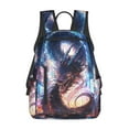thumbnail image 1 of Easygdp Style Urbain Dragon Coloré pour Sac à Dos Léger Décontracté Résistant Sac de Voyage Randonnée pour Hommes et Femmes, 1 of 7