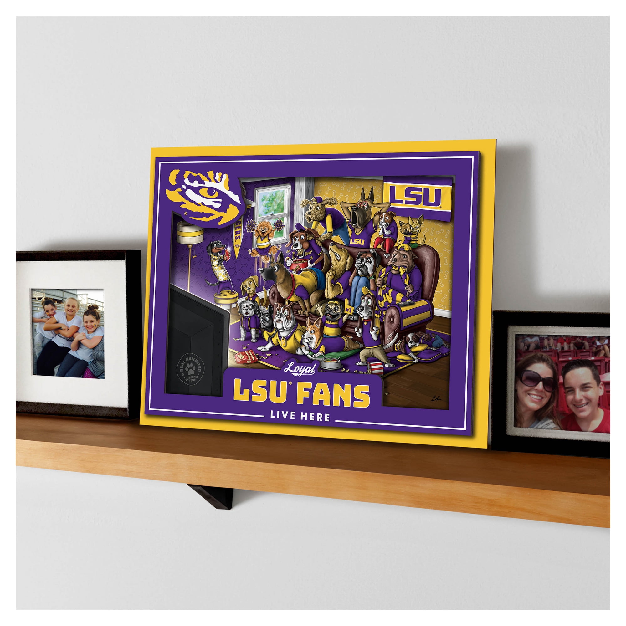 IDNA LSU Tigers 13.25" x 17.25" Purebred Fans Wall Art