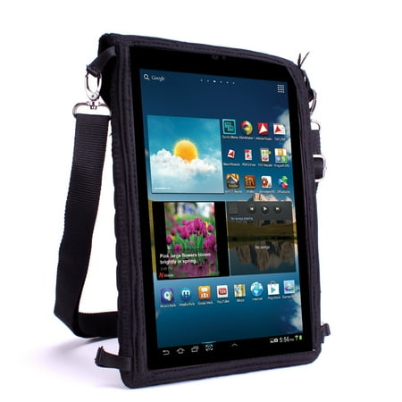 Hp Tab Cover Kid Proof Tablet Case Cover by USA Gear w/ Touch Capacitive Screen Protector , Adjustable Strap & Thick Neoprene - Works with HP ElitePad 1000 G2 , Barnes & Noble Tab E Nook , Archos Neon 101 & More! ()