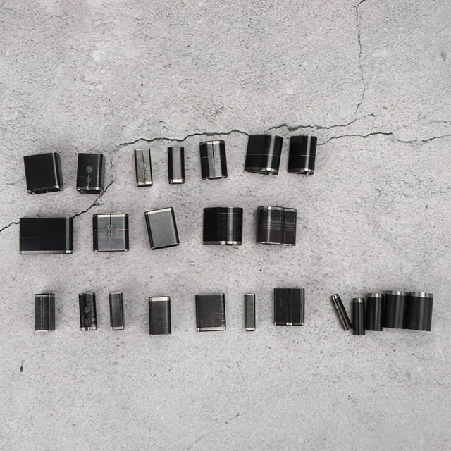 Dioche 24Pcs Hollow Hole Shaped Punch Set Short Leather Belt Drilling Tool Oval Round Square For Handmade DIY Leather Craft