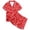 Z04-Red, variant on Gaexia Kids Pajama Set Girls Short Sleeve Button Tops Shorts 2PCS Fashion Printed Pjs Sleepwear Loungewear (Teens, Light Blue, 10-11 Years)