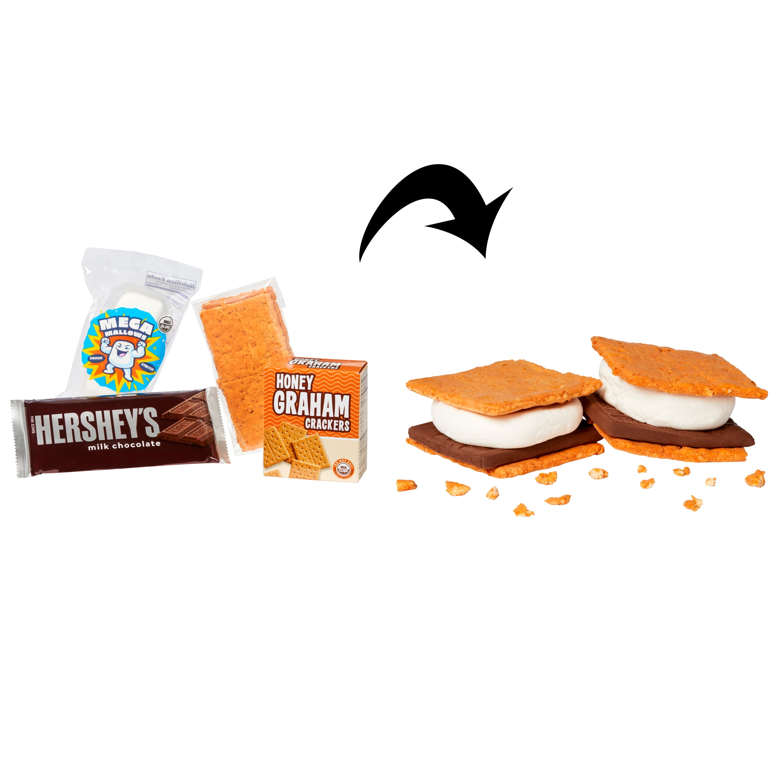 Slime Life HERSHEY'S S'mores DIY Slime Kit - Unboxing Ingredients to Make, Smash, and Stretch Your Food
