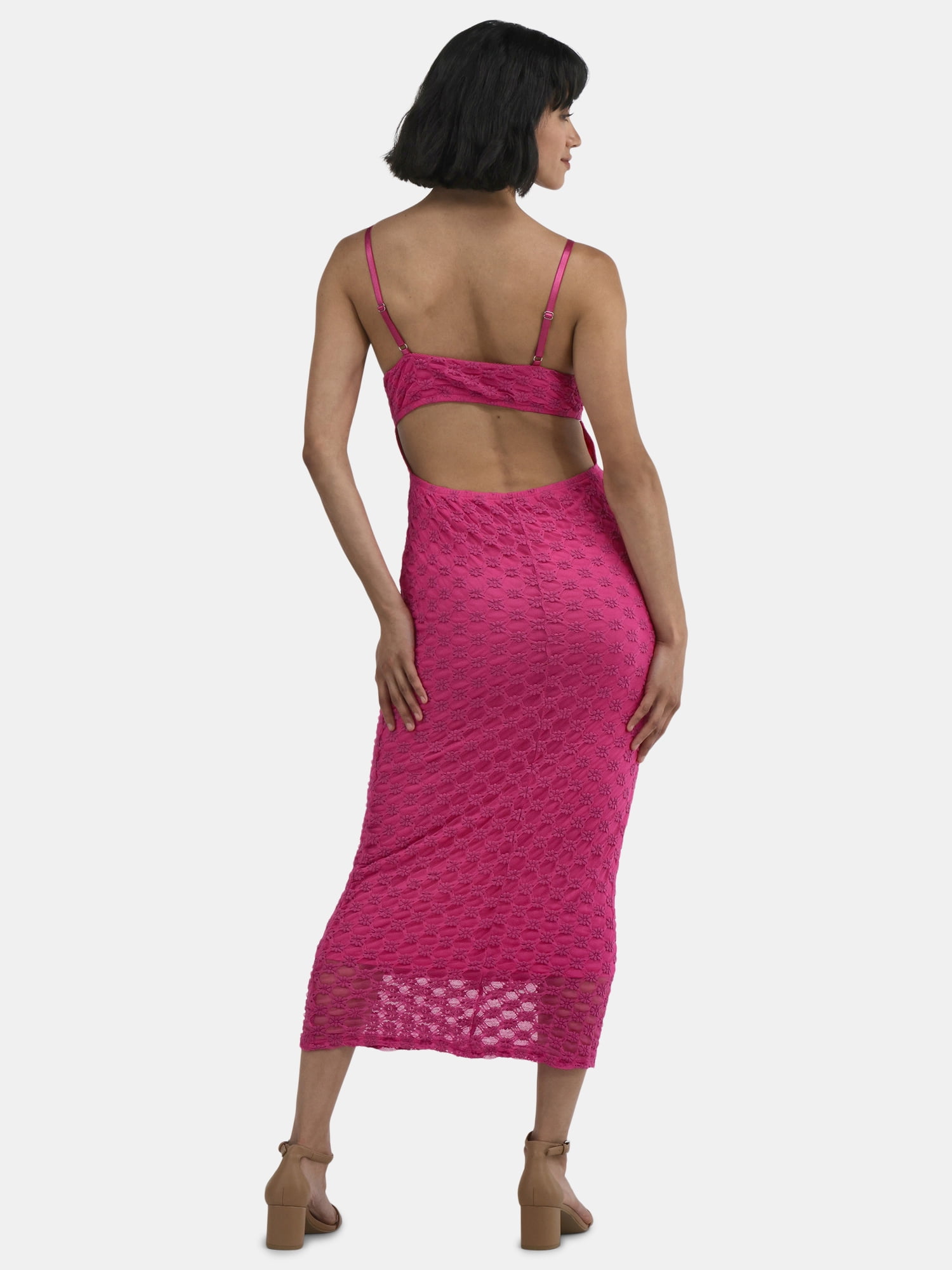 Madden NYC Women's Textured Lace Midi Dress, Sizes XXS-XXL