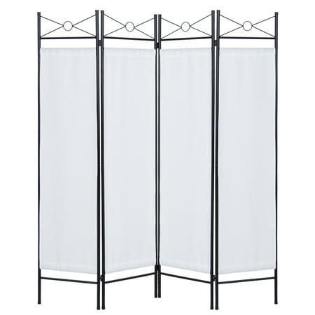 Best Choice Products 6ft 4-Panel Folding Privacy Screen Room Divider Decoration Accent for Bedroom, Living Room, Office w/ Steel Frame - (Best Bamboo For Privacy Screen)