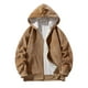 thumbnail image 1 of Gibobby Sudaderas de hombre Sudadera de forro polar con capucha para hombre con cierre completa(Caqui,XG), 1 of 5