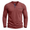 thumbnail image 3 of Mens T-Shirts, Men's Henley Shirts Short/Long Sleeve Casual Cotton T-Shirt Classic Button Basic Stylish Tees Tops, 3 of 5