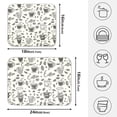 thumbnail image 2 of Ryvnso Coffee Cups Leaves Retro Dish Drying Mat for Kitchen Countertop 18x24 Large Dish Pad Drainer Rack Dish Sink Mats, 2 of 7