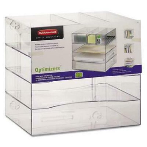 Rubbermaid Optimizers FourWay Organizer with Drawers, Plastic, 10 x 13