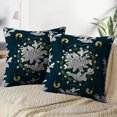 thumbnail image 4 of LALILO Throw Pillow Covers Floral Baroque Damask White And Gold Antique Cushion Cover 18" x 18", 2 Pack, 4 of 6