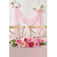 thumbnail image 4 of Flores artificiales Serwalin de seda rosa intenso para decoración del hogar, 4 of 6