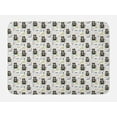 thumbnail image 1 of Nursery Bath Mat, Sleeping Bear Silhouette with Scarf Hearts and Rain Clouds Background Forest Animal, Non-Slip Plush Mat Bathroom Kitchen Laundry Room Decor, 29.5 X 17.5 Inches, Multicolor, Ambesonne, 1 of 2