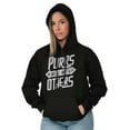 thumbnail image 4 of Crazy Cat Lady Purrs Well With Others Unisex Plus Fleece Graphic Hoodie Brisco Brands 2X, 4 of 5