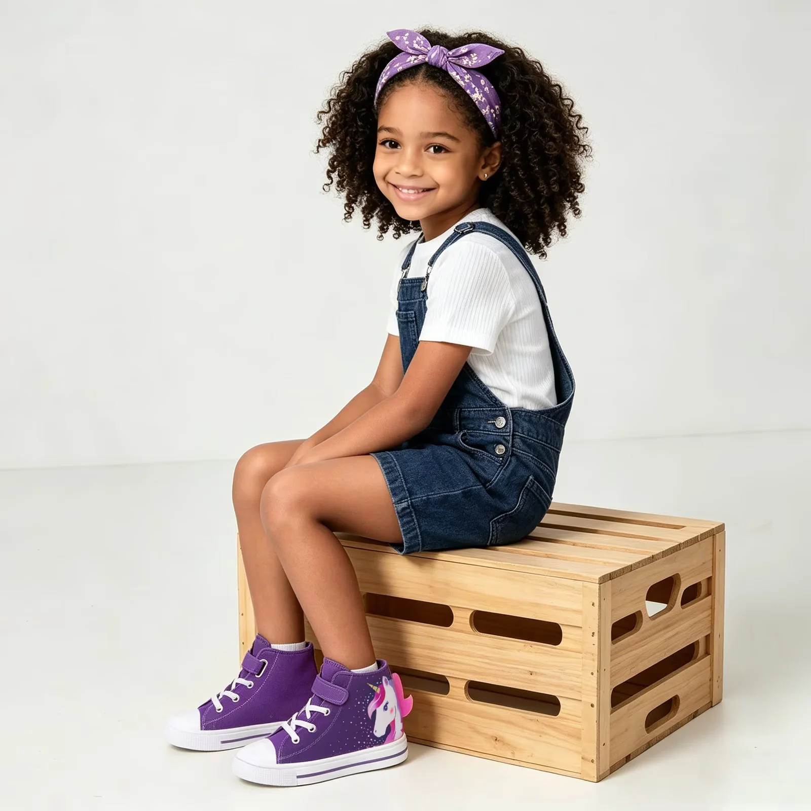 Funcoo Plus Kids High Top Canvas Sneakers photo 6