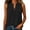 Black, variant on Sheghy Tank Tops 100%Cotton Women's Solid Color Sleeveless V-Neck Casual Cotton-Linen Top