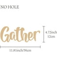 thumbnail image 2 of 1pc Gather Wood Sign Wall Decor Script Word Cutout Laser Cut Unfinished Sign Rustic Letter Decorative DIY Wall Art, 2 of 7