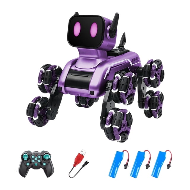 Robot inteligente RC para perros, robot de acrobacias, divertido juguete interactivo RC, juguete de inteligencia con tres poderes