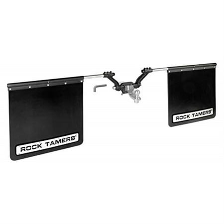 Rock Tamers Mudflap System for Rock Damage Protection for 2 Inch Ball Mounts with Adjustable Width and Height, UV and Corrosion Resistance