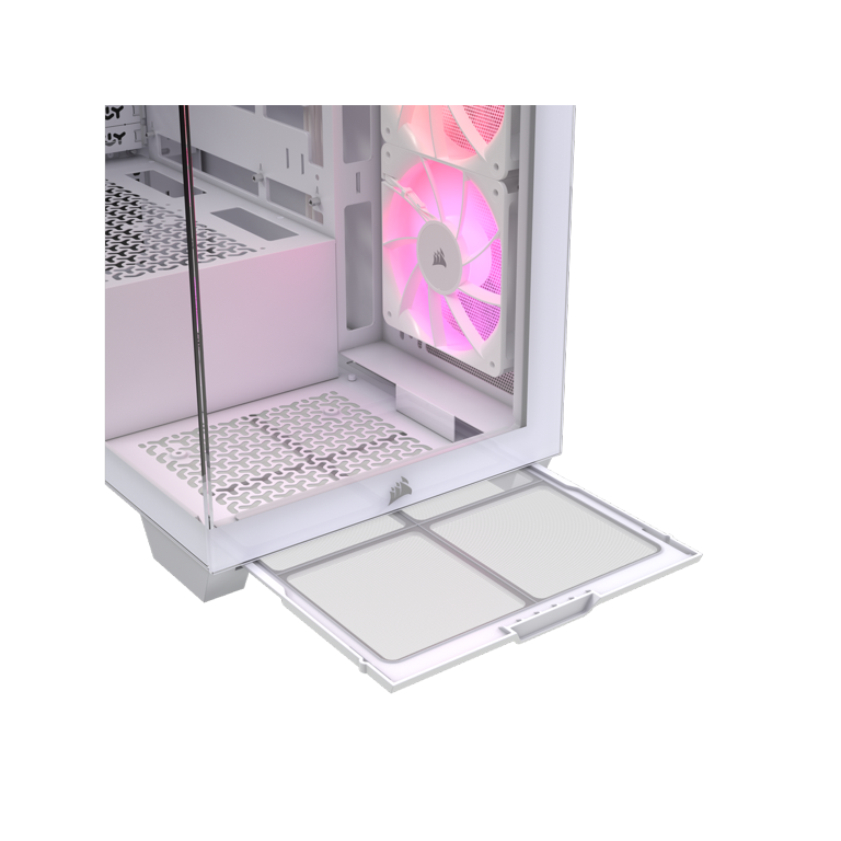 CORSAIR 3500X ARGB Tempered Glass Mid-Tower PC Case, White