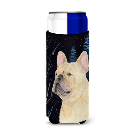 

Caroline s Treasures SS8441MUK Starry Night French Bulldog Ultra Hugger for slim cans Slim Can multicolor