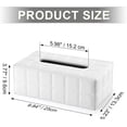 thumbnail image 2 of Caja de pañuelos de cuero rectangular (blanco) oso de fresa Electrónica, 2 of 5