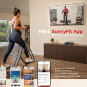 Sunny Health & Fitness Manual Air Walker Elliptical – 30″ Stride, Low Impact, Lightweight, Quiet with Free SunnyFit App