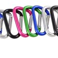 thumbnail image 3 of Unique Bargains Colorful Aluminum Carabiner Keychain Clip D Shaped Keyring 10pcs, 3 of 6