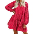 thumbnail image 2 of FcBaudy Robe Longue à Manches Longues Col en V, Robes d'Été pour Femmes, Robes Décontractées d'Été pour Femmes Robe Longue à Manches Longues Imprimé Floral Col en V Robe pour Femmes, 2 of 8