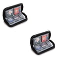thumbnail image 4 of tamizeot Memory Card Zipper Closure Bag Storage Case Traveling Padded Interior Dustproof Protective Carrying Pouch Protector Black 2Set, 4 of 6