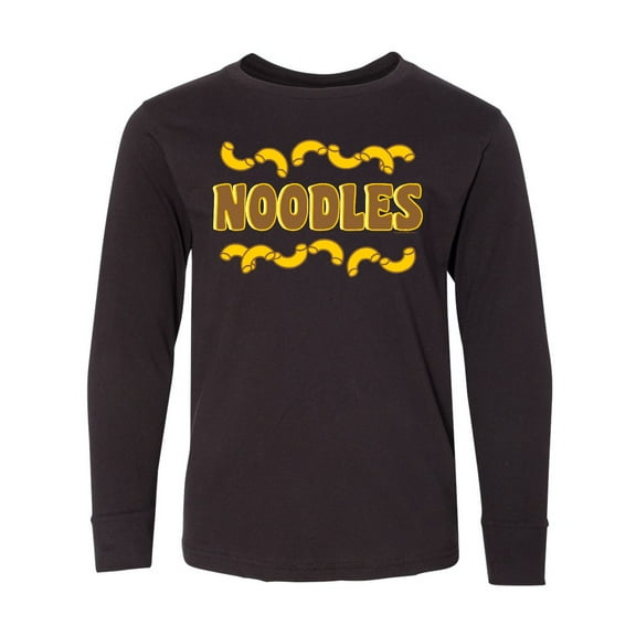 Inktastic Noodles Text Long Sleeve Youth T-Shirt