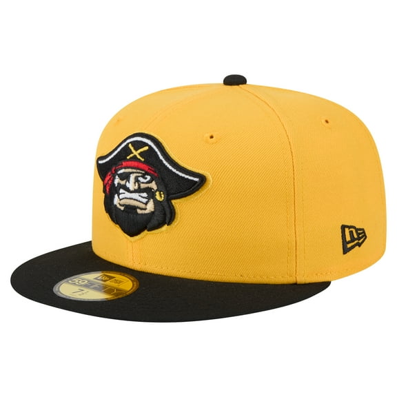 Men's-New Era Yellow/Black Bradenton Marauders Authentic Collection 59FIFTY Fitted Hat