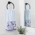 thumbnail image 2 of REGALWOVEN 2 Pack Pure Cotton Hand Towels with Rose Jacquard, Soft Absorbent Quick Dry Towel Set for Bathroom, Kitchen, Spa, Gym Blue 29" x 13", 2 of 7
