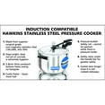 thumbnail image 3 of Silver Pressure Cooker 8 Liters, Stainless Steel Inner Lid Cooker, Induction Cooker (HSS80) - For 8 To 11 Persons, 3 of 4
