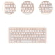 thumbnail image 2 of Teclado con cable de 78 teclas, ideal para regalar, práctico, compacto, moderno, silencioso. rosa, 2 of 9