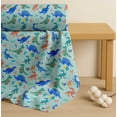 thumbnail image 4 of Soimoi Green Cotton Voile Fabric Balloon & Dinosaur Kids Print Fabric by the Yard 42 Inch Wide, 4 of 7