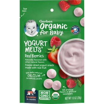 Gerber 2nd Foods s for Baby Yogurt Melts, Red Berries, 1 oz Bag