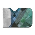 thumbnail image 2 of YFYANG Front Windshield Sun Shade, Vintage Blue-Green Geometry Foldable Car Visor for Cars, Trucks, SUVs, Medium, 2 of 9