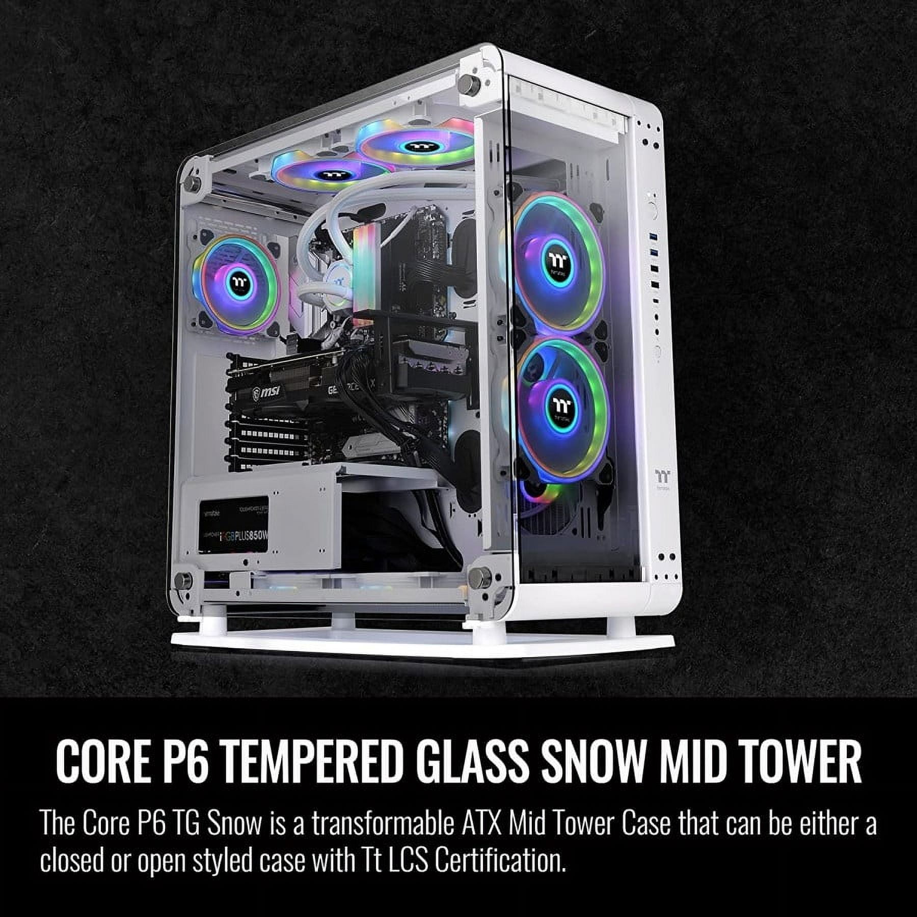 Thermaltake The Core P6 TG Snow Edition transformable ATX Mid