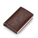 thumbnail image 3 of Slim Wallet for Men - Holder RFID Blocking Minimalist Business Credit Card Wallet with Money Pocket Metal Card Case (Brown), 3 of 5