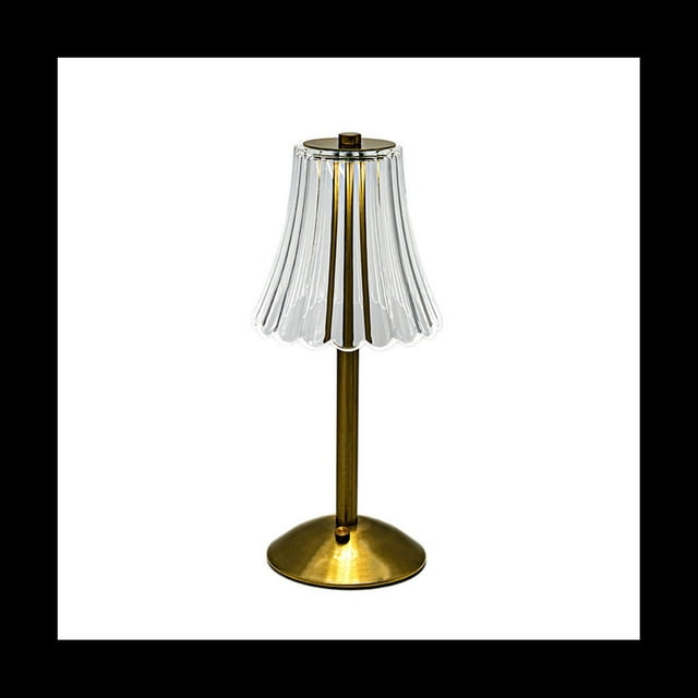 LáMpara de Mesa Decorativa de Cristal LED 800MAh AtmóSfera Recargable Luz Brillo de 3 Niveles para Restaurante Café