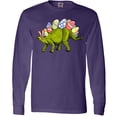 thumbnail image 3 of Inktastic Easter Bunny Stegosaurus with Eggs and Pink Ears Long Sleeve T-Shirt, 3 of 5