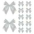 thumbnail image 4 of WEUVEB Silver Fabric Bows for Elegant Present Wrapping Wedding and Holiday Decor, 4 of 8