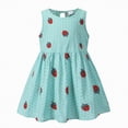 thumbnail image 4 of NOLDARES Toddler Girls Cotton Sleeveless Dress Loose Casual A-Line Skater Dresses(Green,4-5 Years), 4 of 4