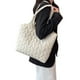 thumbnail image 1 of Bolso de mano acolchado para mujer, bolso de hombro grande, bolso de diseñador, bolso de trabajo con cremallera, bolso de mano de plumón, 1 of 6