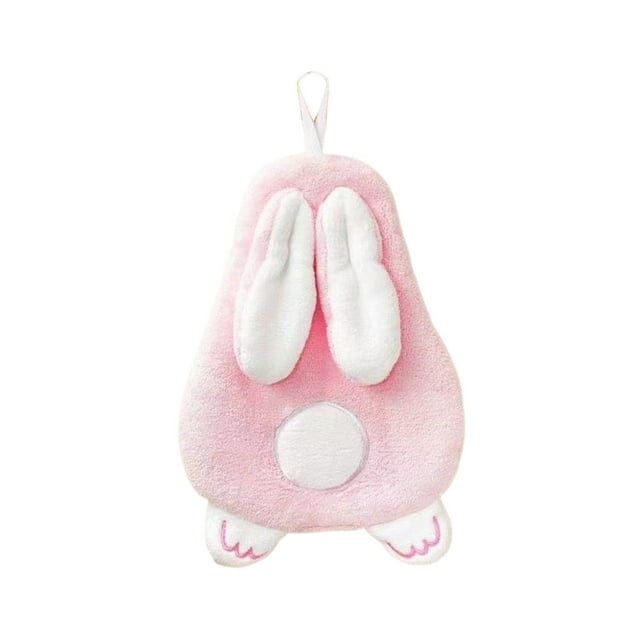 Material de felpa suave y grueso: esta toalla de mano con forma de conejo está hecha de felpa gruesa y suave, lo que proporciona la máxima comodidad y un tacto lujoso para tus manos.