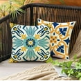 thumbnail image 2 of Set of 4 Outdoor Waterproof Pillow Covers 18x18 Mandala Flower Decorative Throw Pillow Covers Boho Geometric Pillow case for Garden Patio Home Decor, 2 of 6