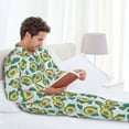 thumbnail image 6 of Sikiie Avocado Sleeping Mens Pajama Set, Soft Warm Long Sleeve Sleepwear, Cozy Button-Down Pjs for Men-X-Large, 6 of 7
