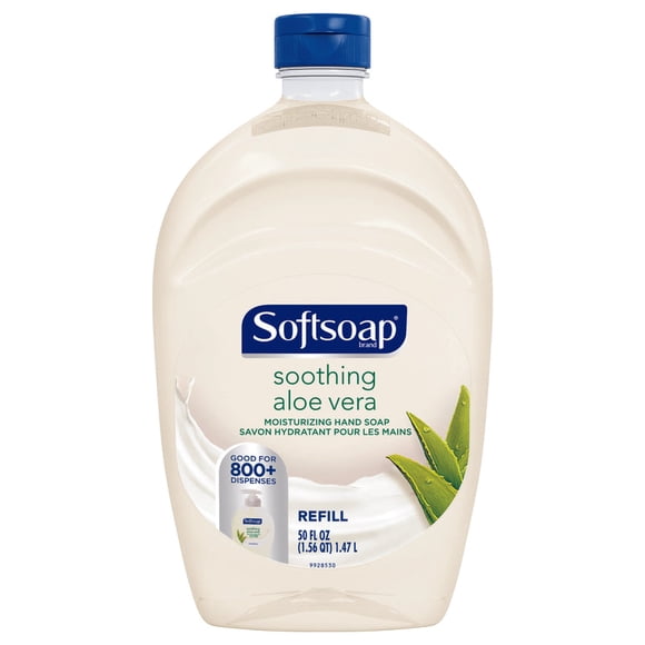 Jabón líquido de repuesto para manos, jabón blando con aroma a aloe vera, 1,5 L (x6)