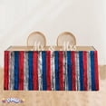thumbnail image 3 of PMU Fringe Table Skirt Patriotic (Red, Silver and Blue) 9 feet x 29 inches Pkg/6, 3 of 7