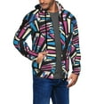 thumbnail image 3 of Zip Up Hoodies for Men - Irregular graffiti Long Sleeve Comfrt Men'S Fashion Hoodies & Sweatshirts, Jackets for Men Hoodies Pullover Clothing Clothes with Pouch, 3 of 5