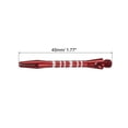 thumbnail image 2 of Uxcell 1.77" Dart Shafts 2BA Thread Aluminum Dart Stems 3 Pack Silver Tone, Red, 2 of 5